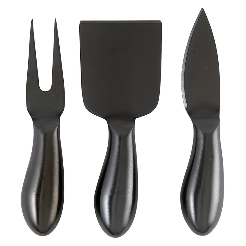 Matte Black Cheese Knife Set