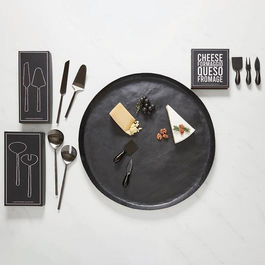 Matte Black Cheese Knife Set